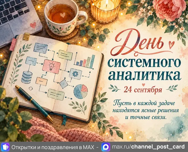 Открытка «День системного аналитика»