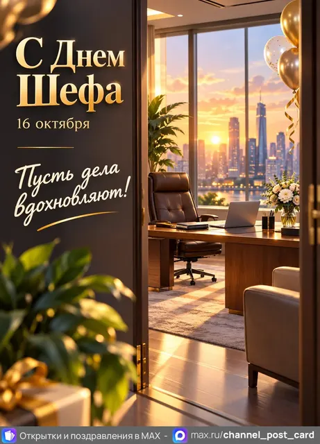 С Днем Шефа — открытка «День шефа»