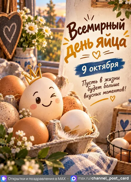 С Днём Яйца — открытка «Всемирный день яйца»