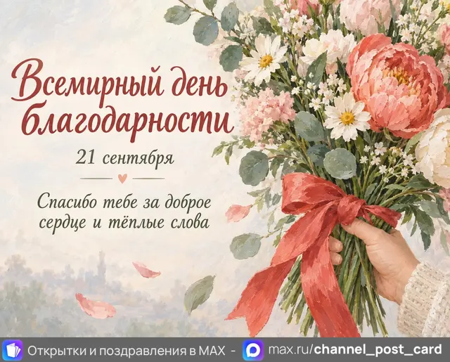 Открытка «Всемирный день благодарности»