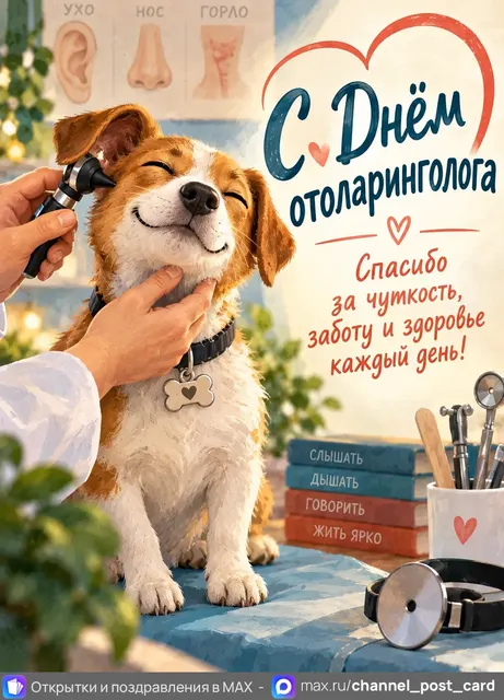 С Днём отоларинголога — открытка «День отоларинголога»