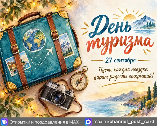 С Международным Днём Туризма — открытка «День туризма»