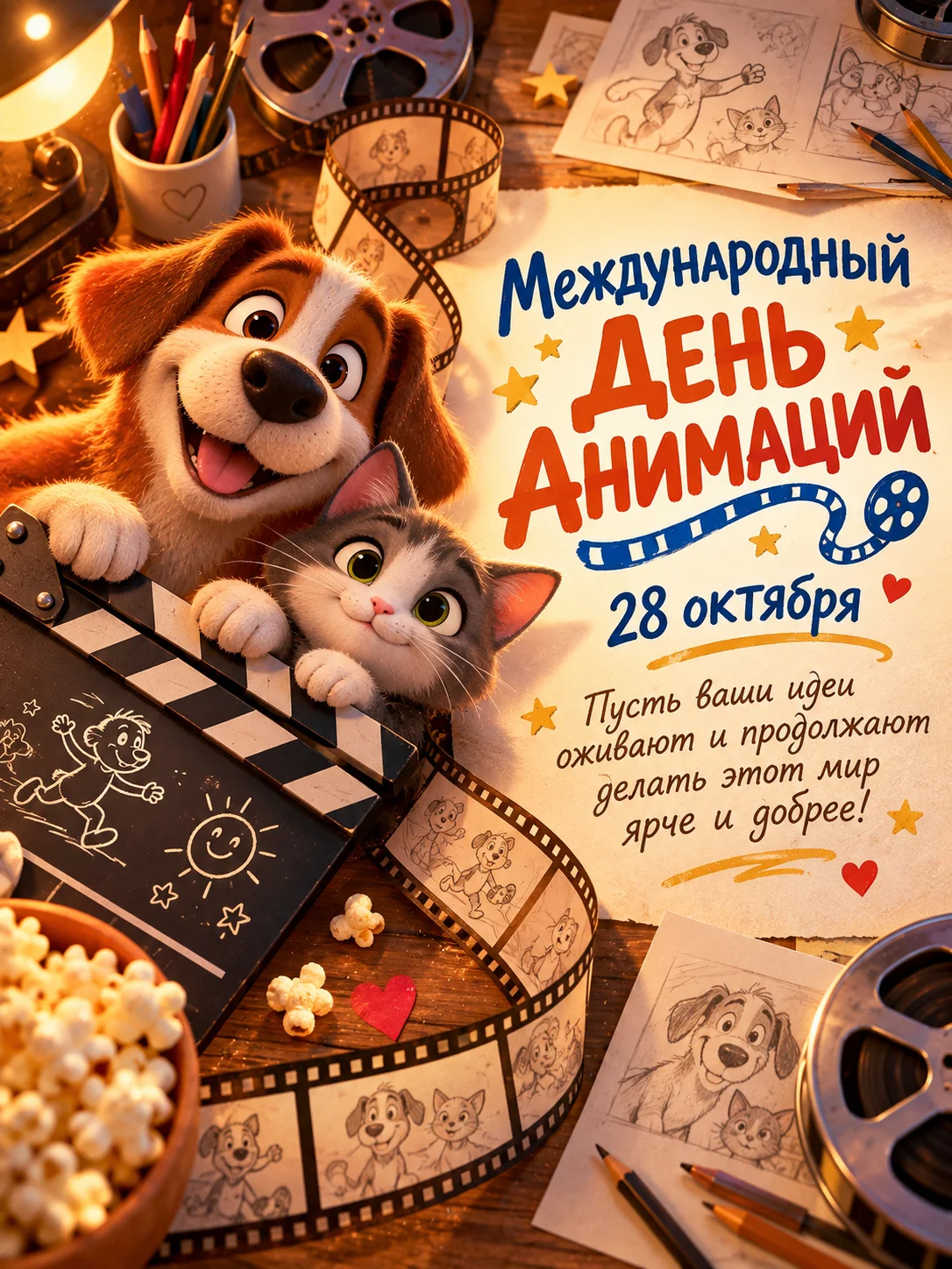 Открытка «С Днём Анимации»