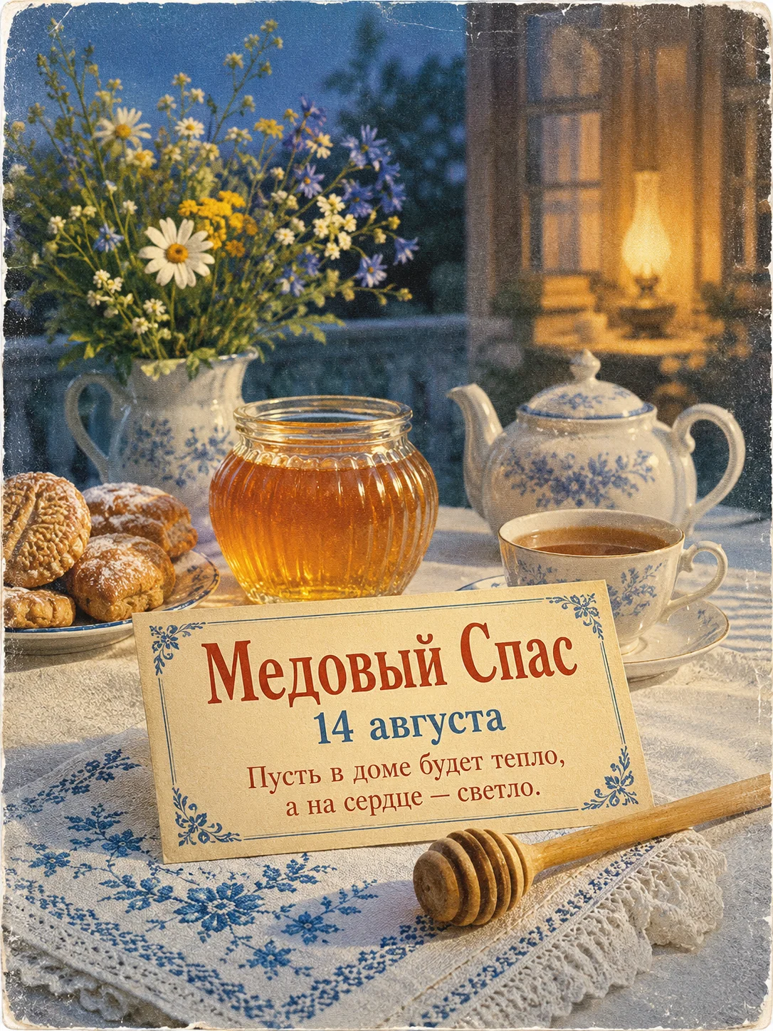 Открытка «Медовый спас»
