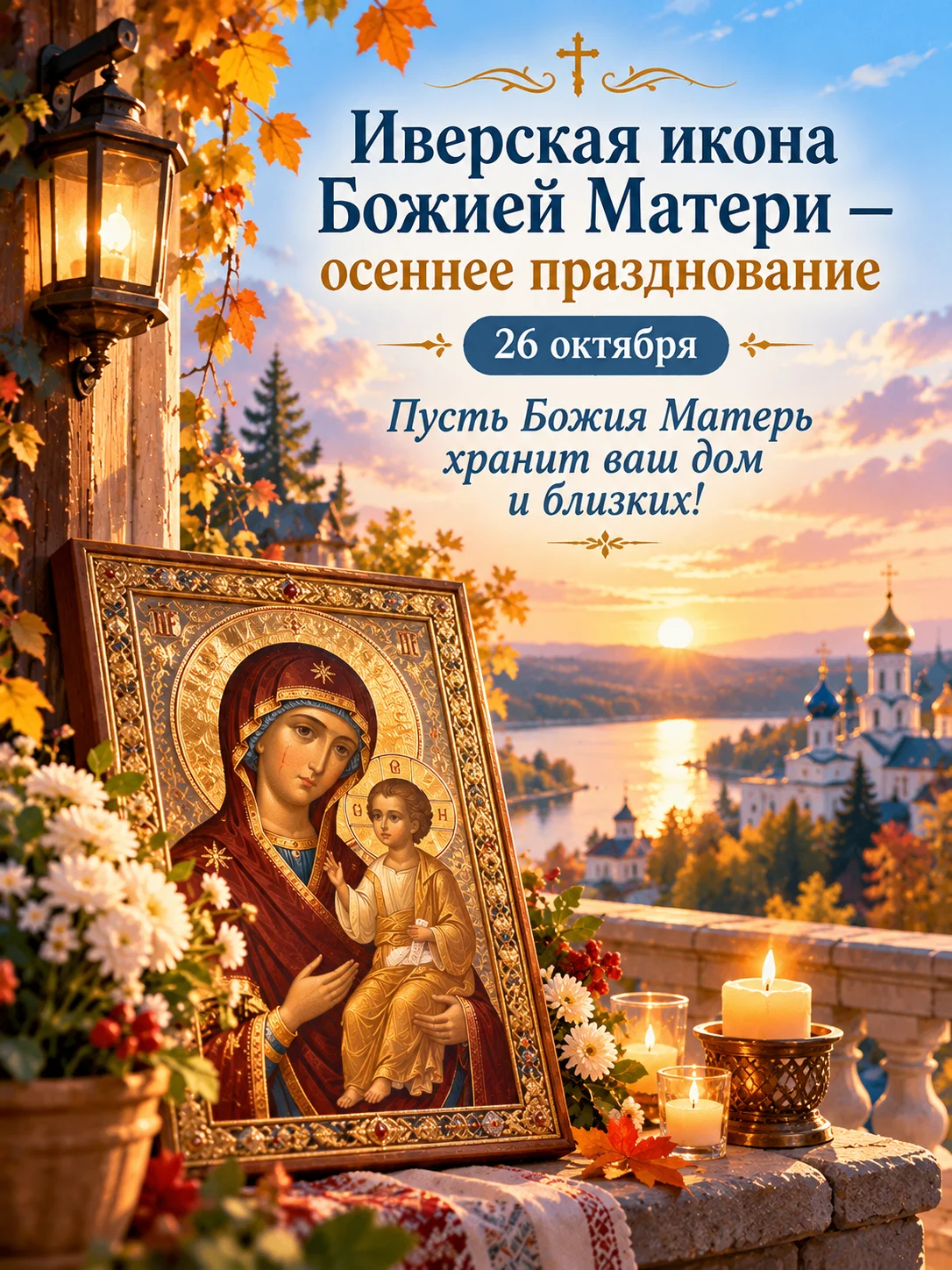 Открытка «Иверская икона Божией Матери»