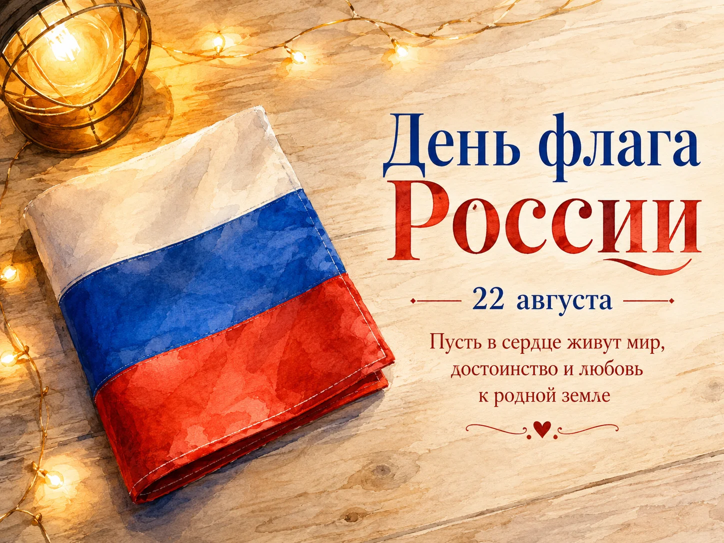 Открытка «День флага России»