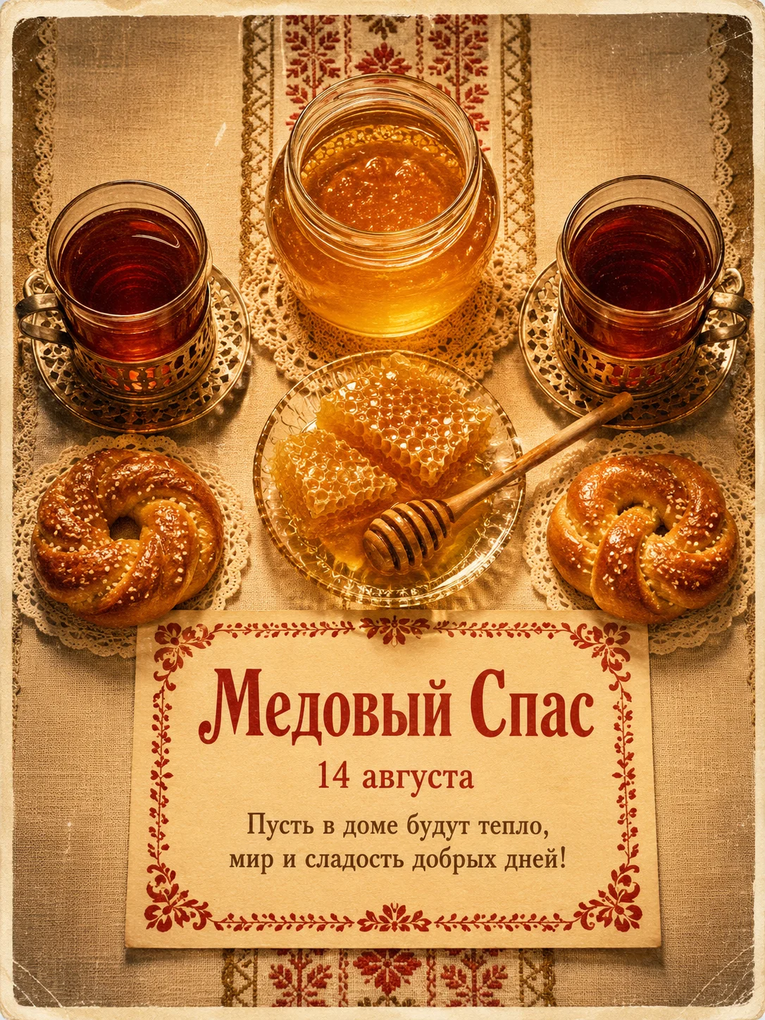 Открытка «Медовый спас»