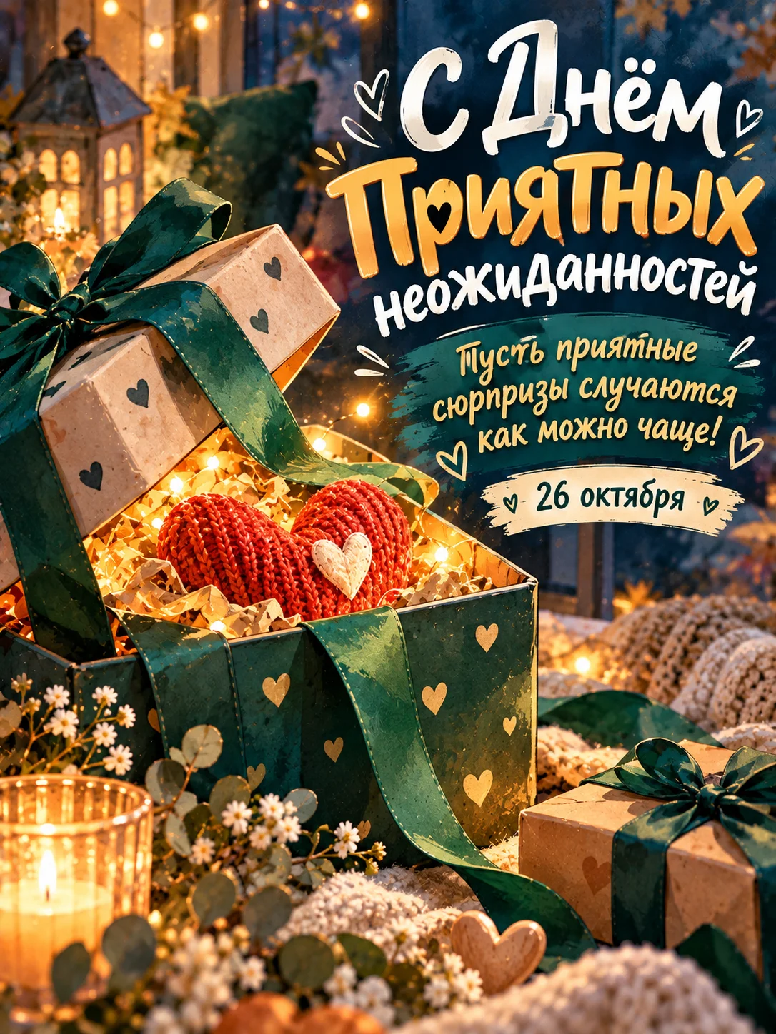 Открытка «С Днём приятных неожиданностей»