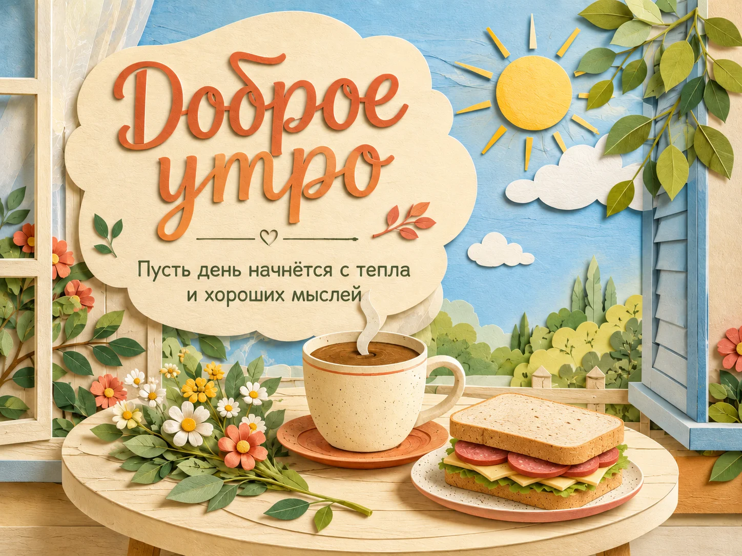 Открытка «Доброе утро»