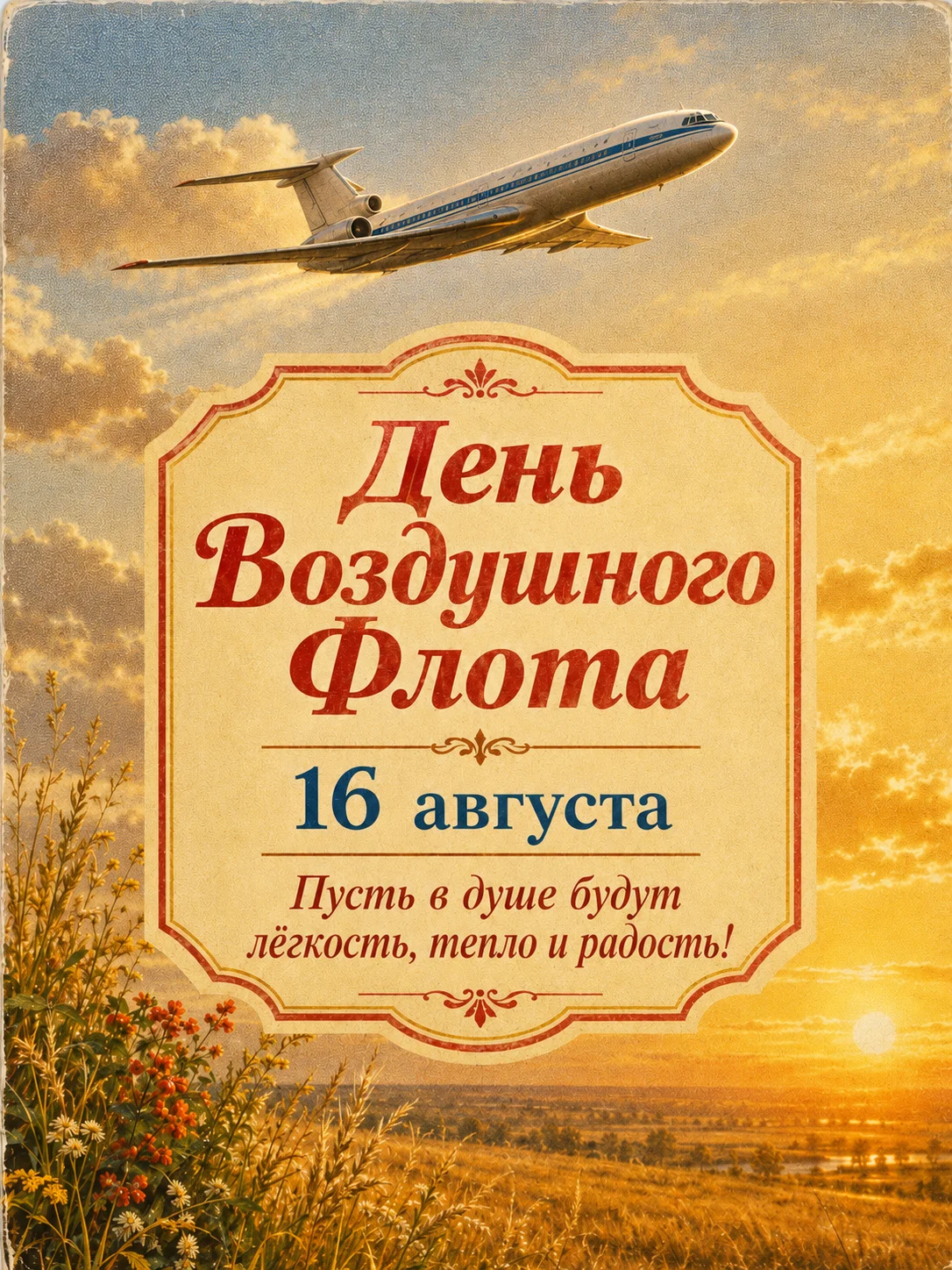 Открытка «День воздушного флота»