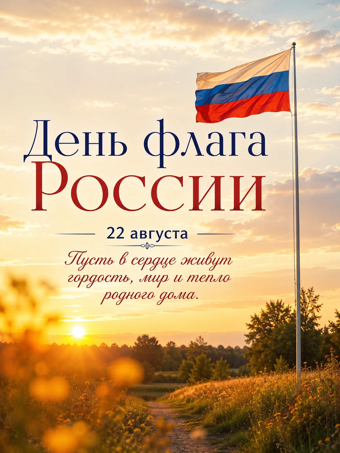 Открытка «День флага России»