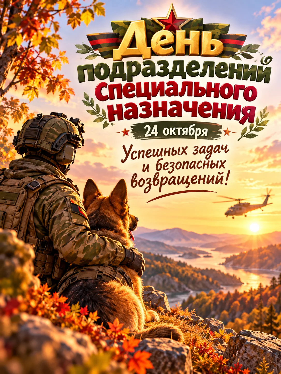 Открытка «День подразделений специального назначения»