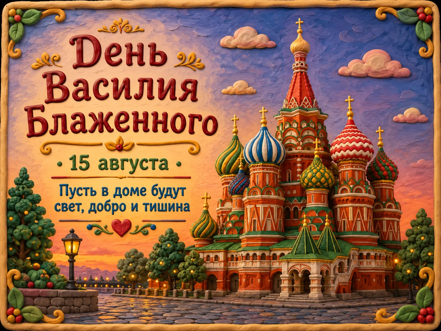 Открытка «День Василия Блаженного»
