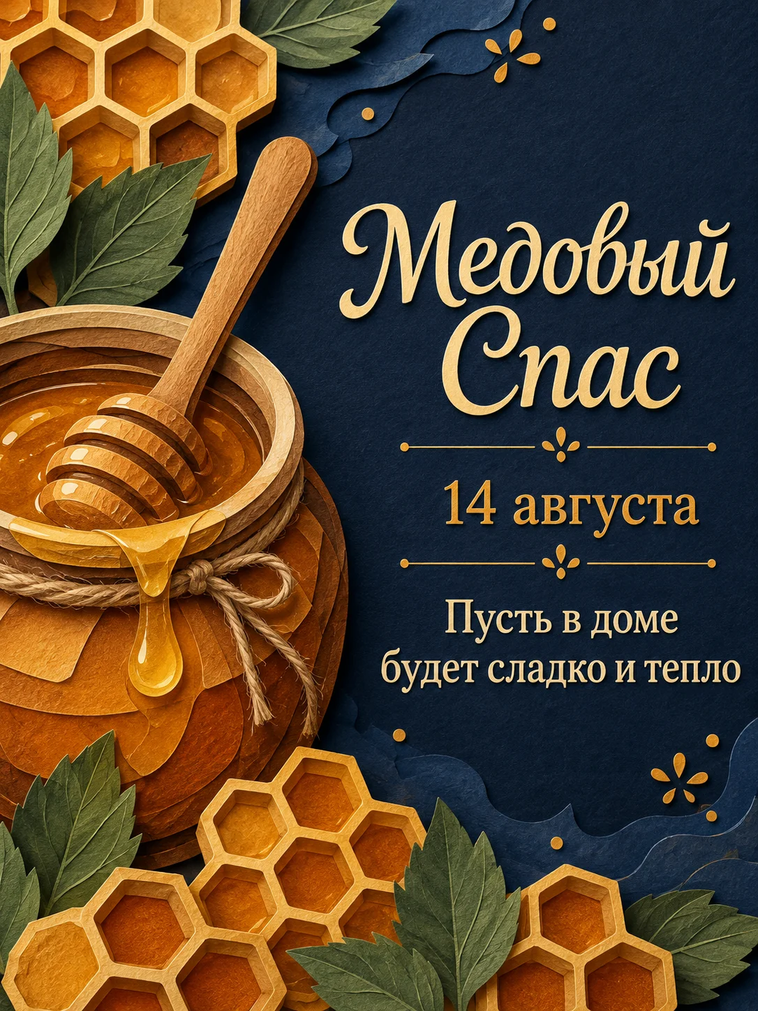 Открытка «Медовый спас»