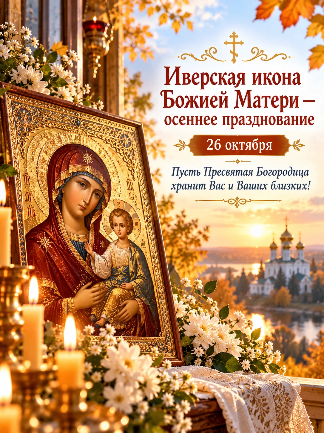 Открытка «Иверская икона Божией Матери»