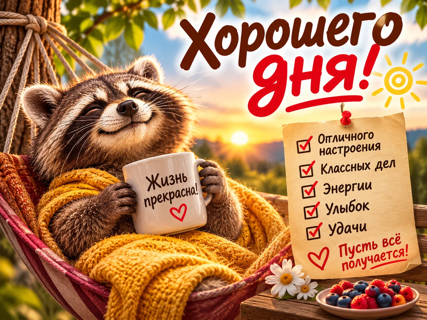 Открытка «Хорошего дня»