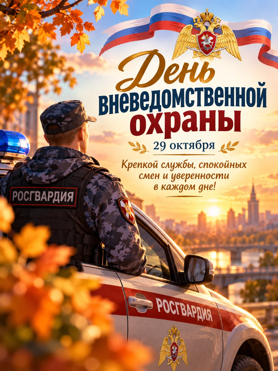 Открытка «С Днем Вневедомственной Охраны»