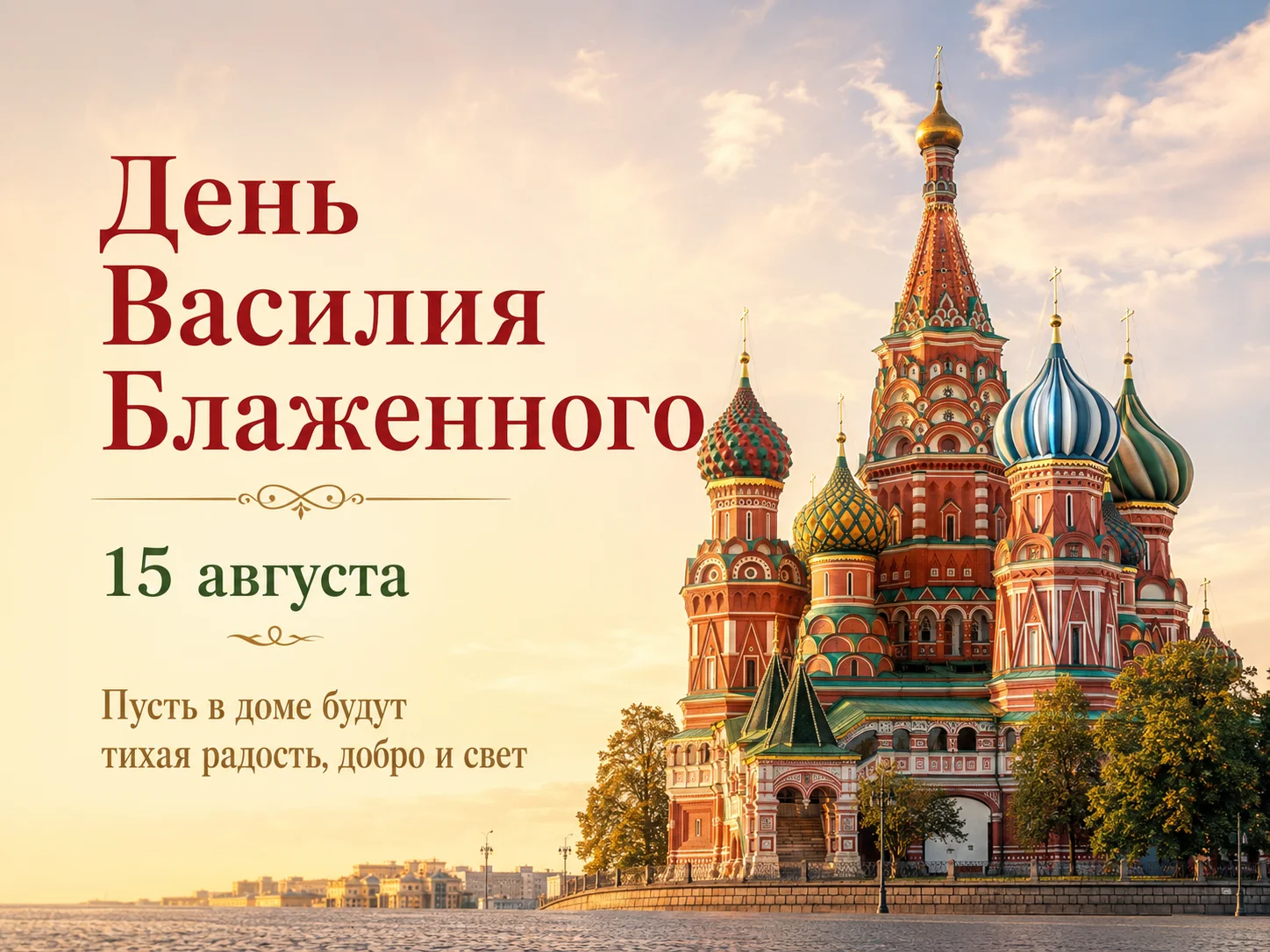 Открытка «День Василия Блаженного»