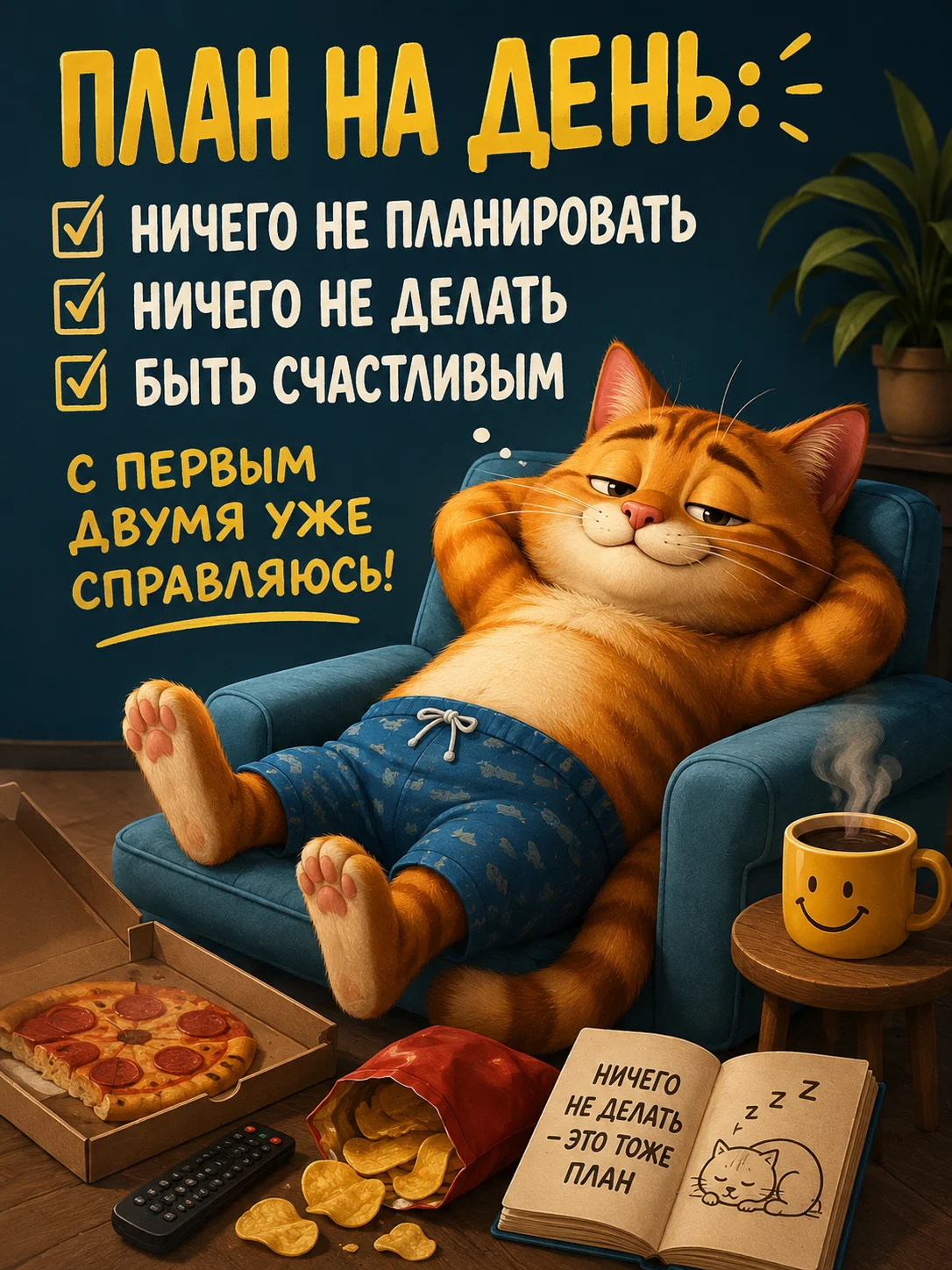 Открытка «План на день»