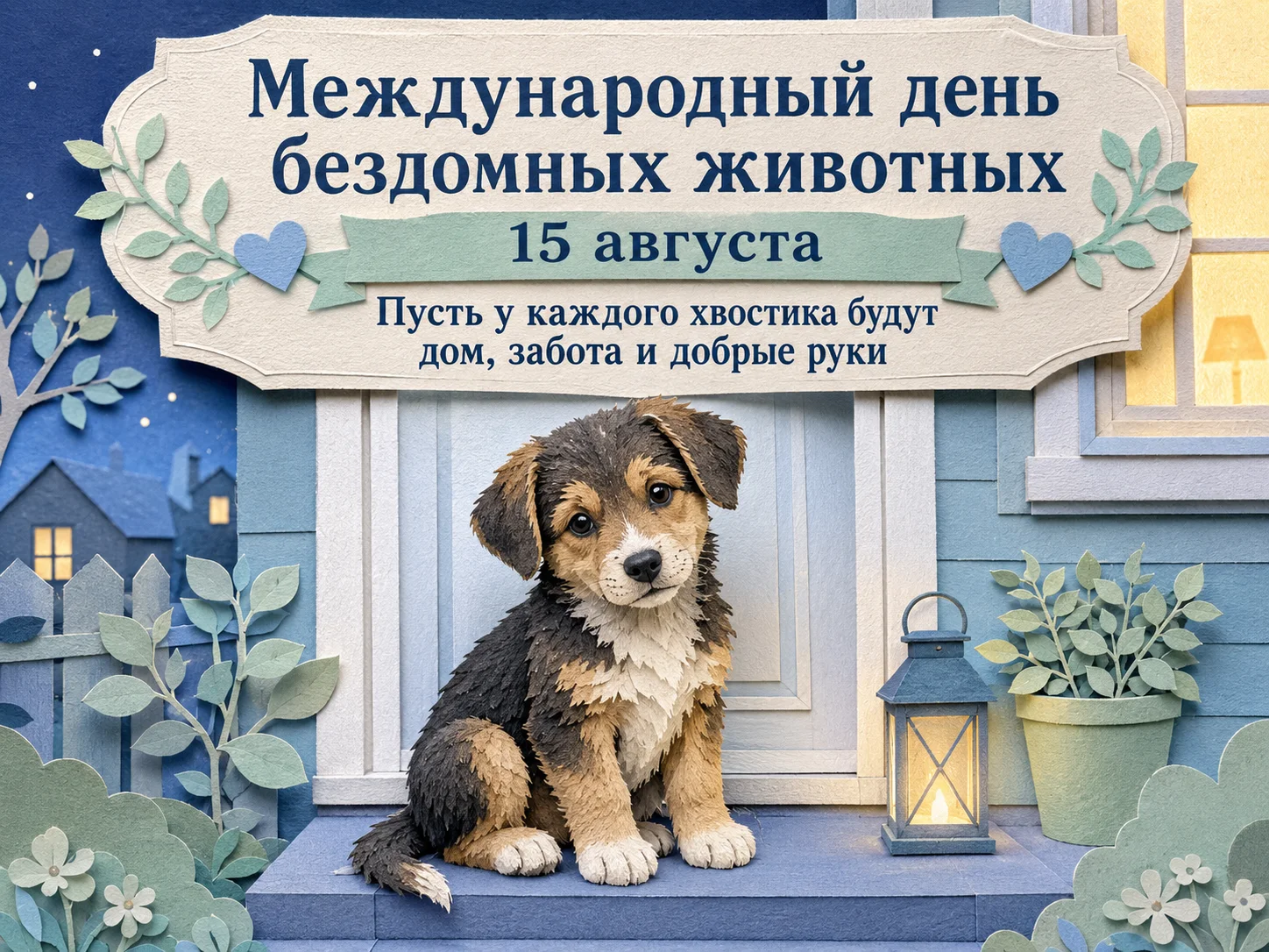 Открытка «День бездомных животных»