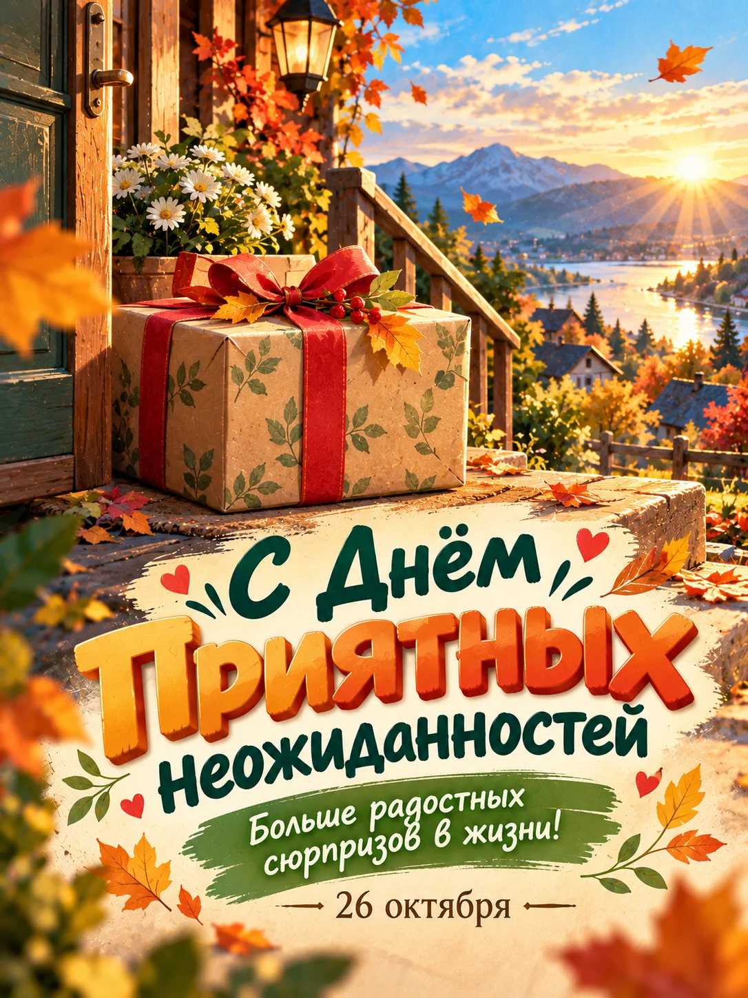 Открытка «С Днём приятных неожиданностей»