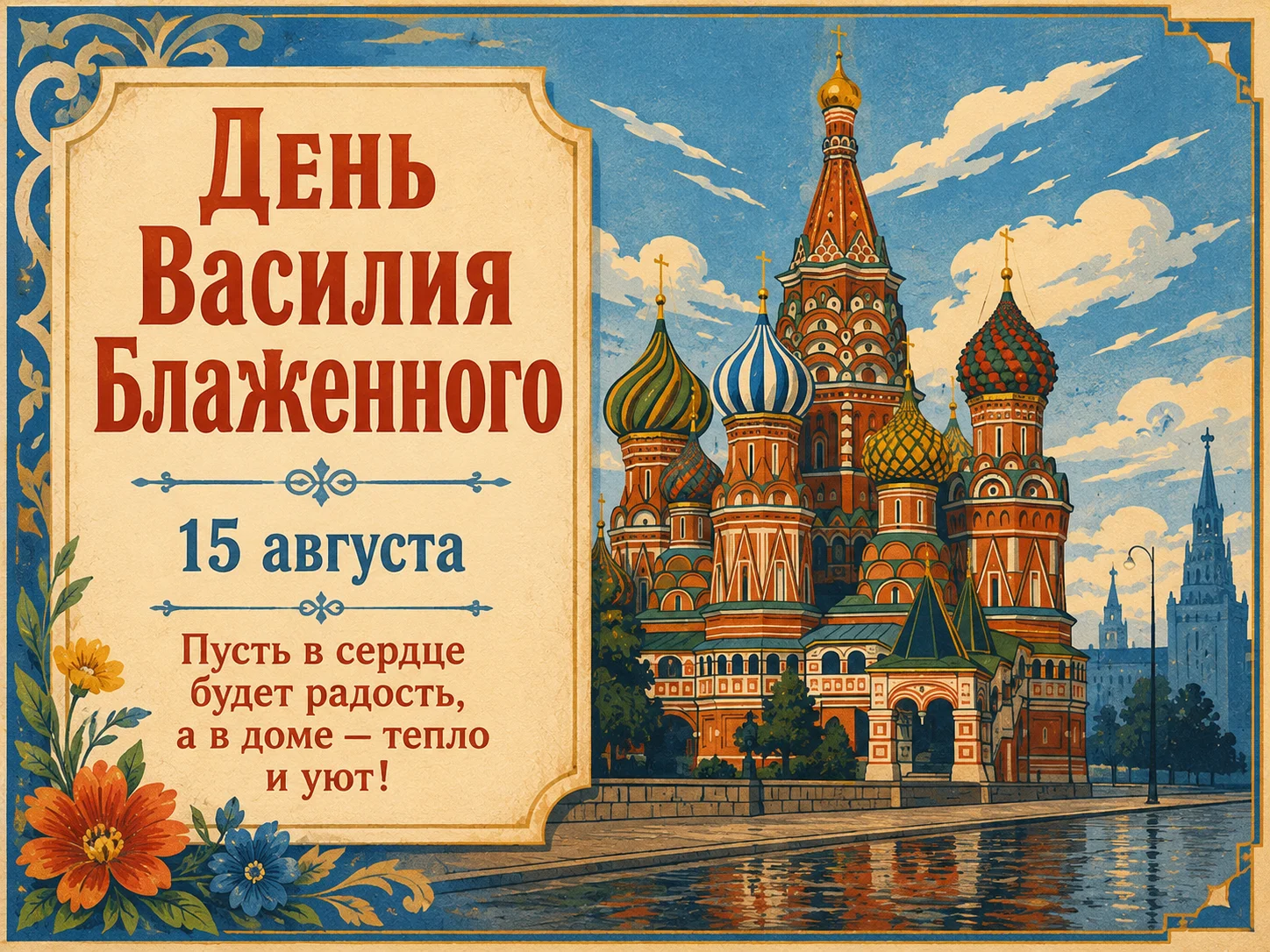 Открытка «День Василия Блаженного»