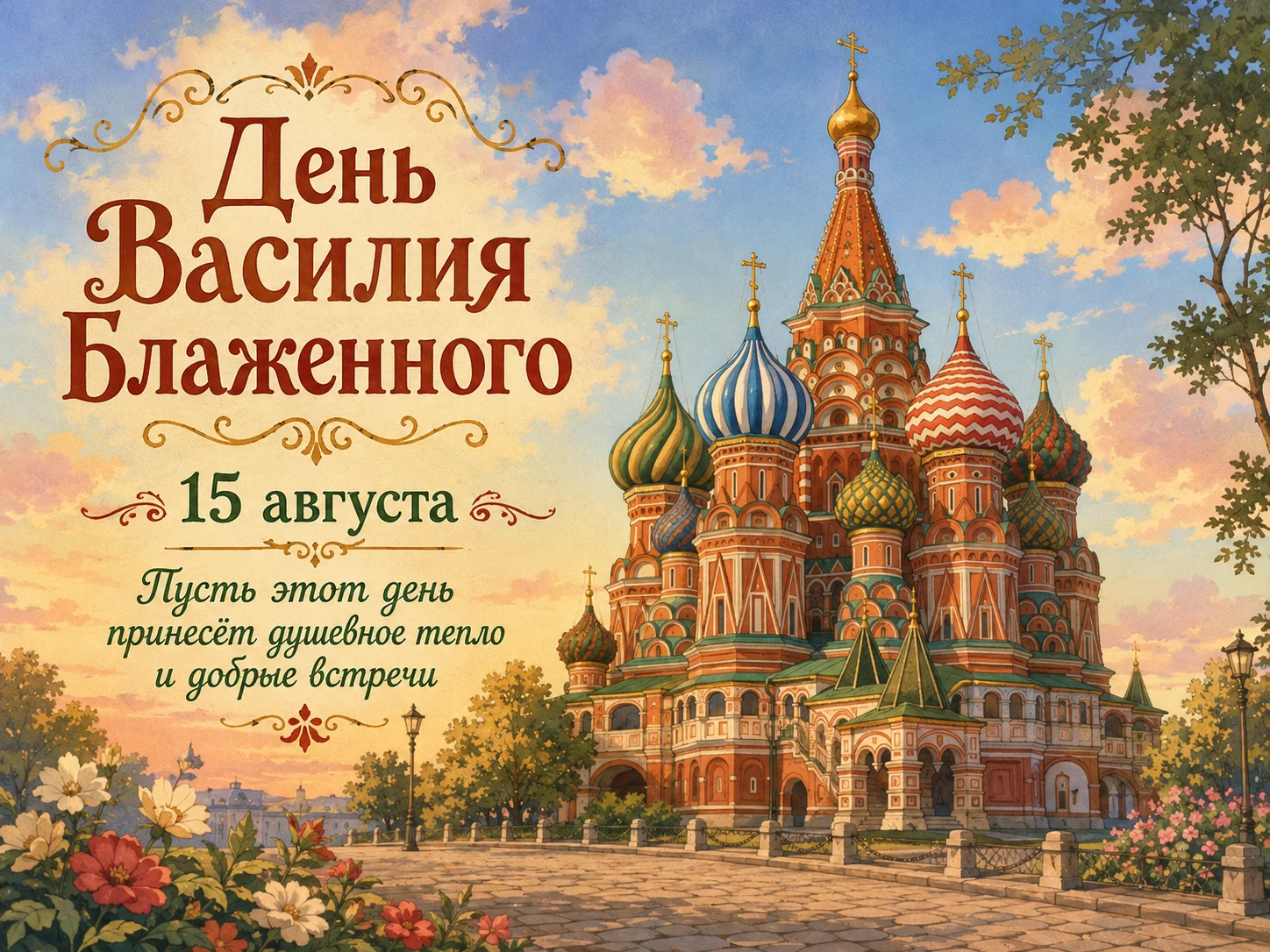Открытка «День Василия Блаженного»
