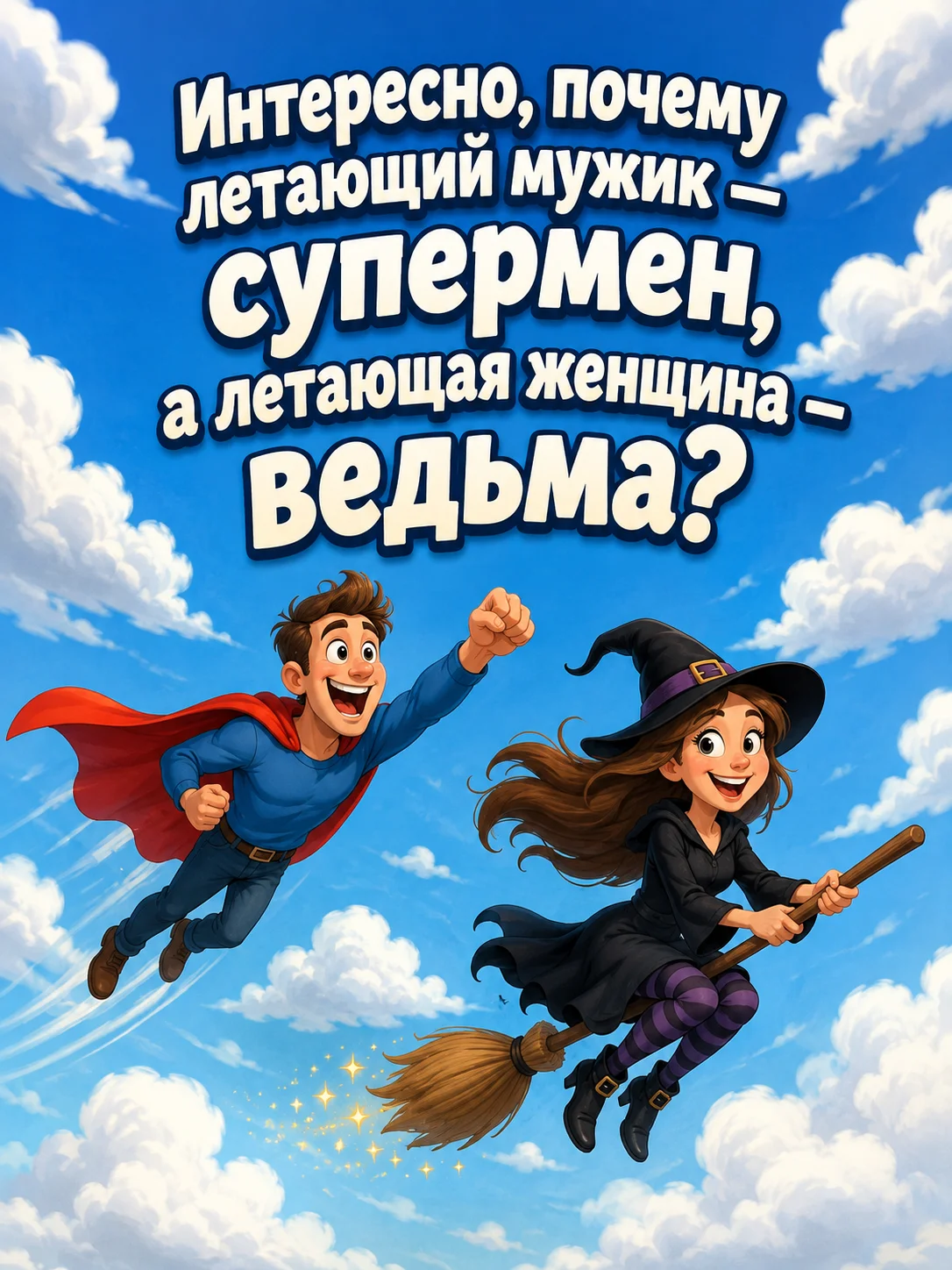Открытка «Супермен и ведьма»