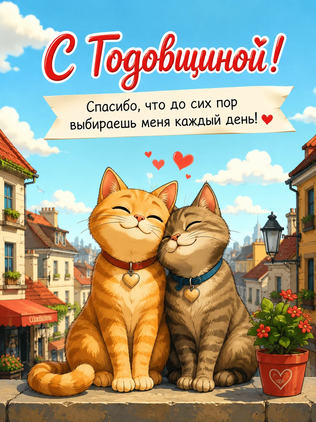 Открытка «С Годовщиной»