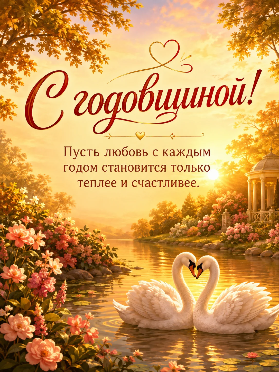 Открытка «С годовщиной»