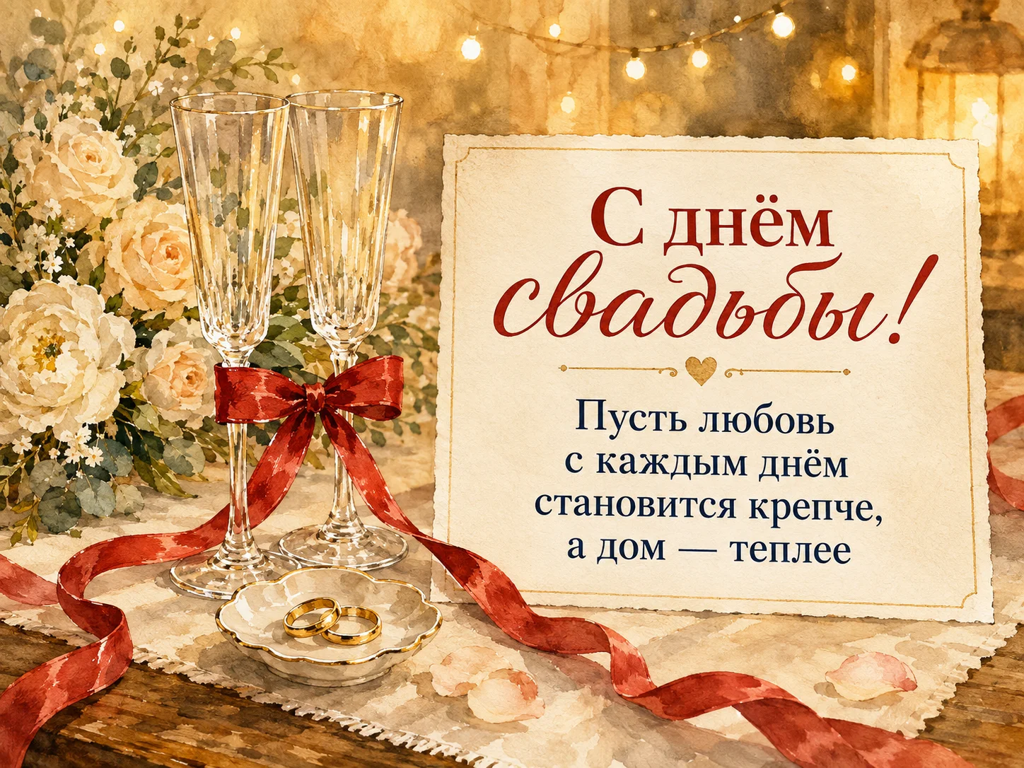 Открытка «С Днем Свдаьбы»