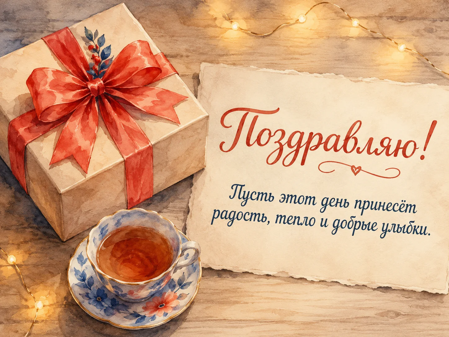 Открытка «Поздравляю»