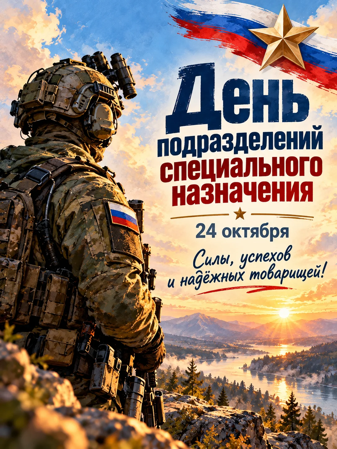 Открытка «День подразделений специального назначения»
