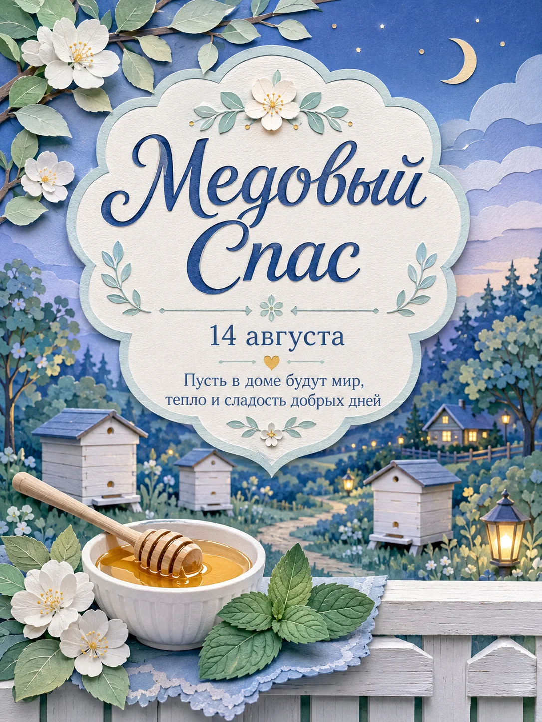 Открытка «Медовый спас»