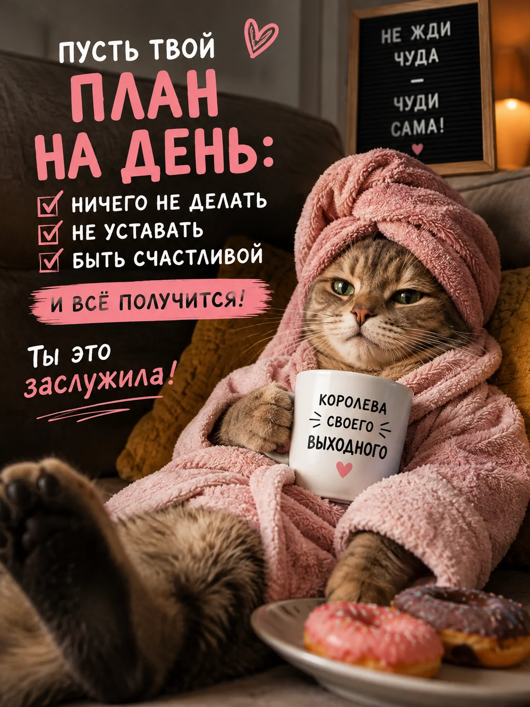 Открытка «Королева выходного»
