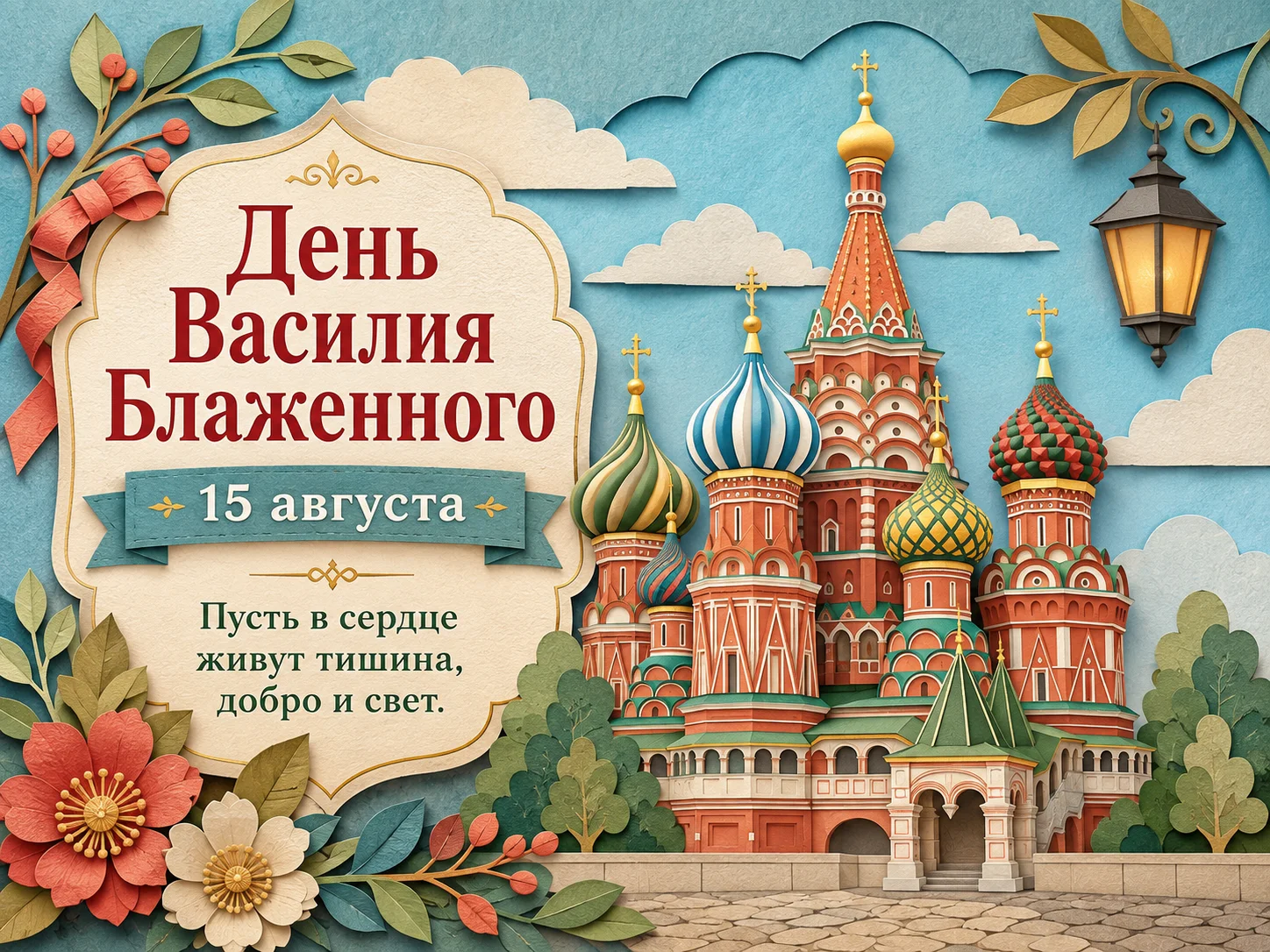 Открытка «День Василия Блаженного»