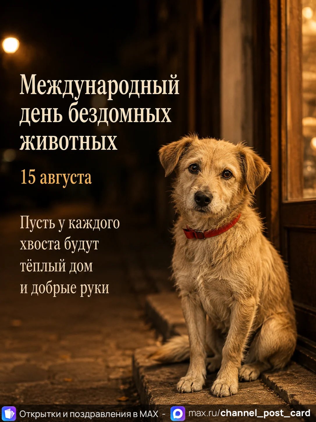 Открытка «Международный день бездомных животных»