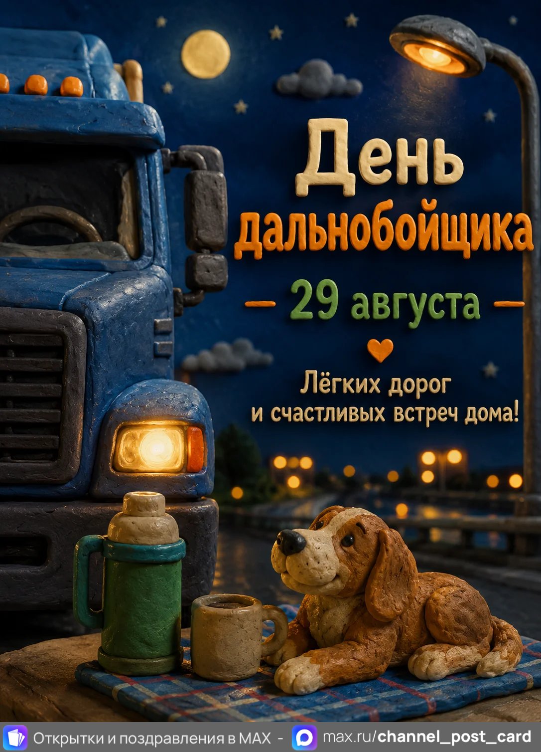 Открытка «День дальнобойщика»