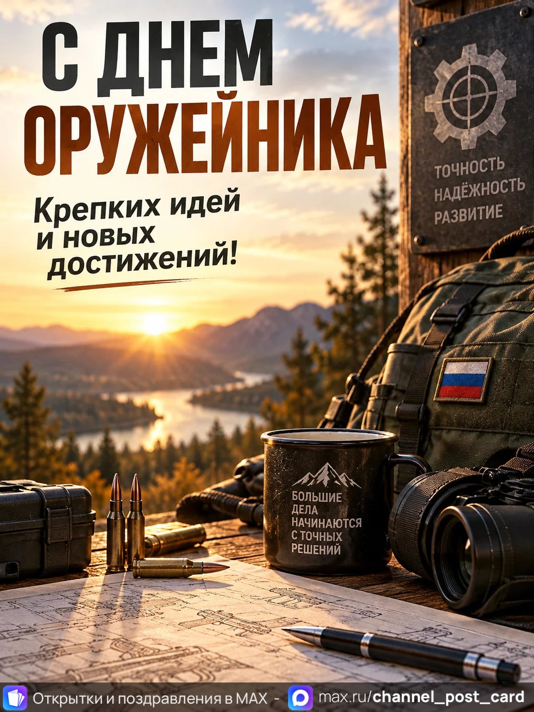 Открытка «С Днём Оружейника»