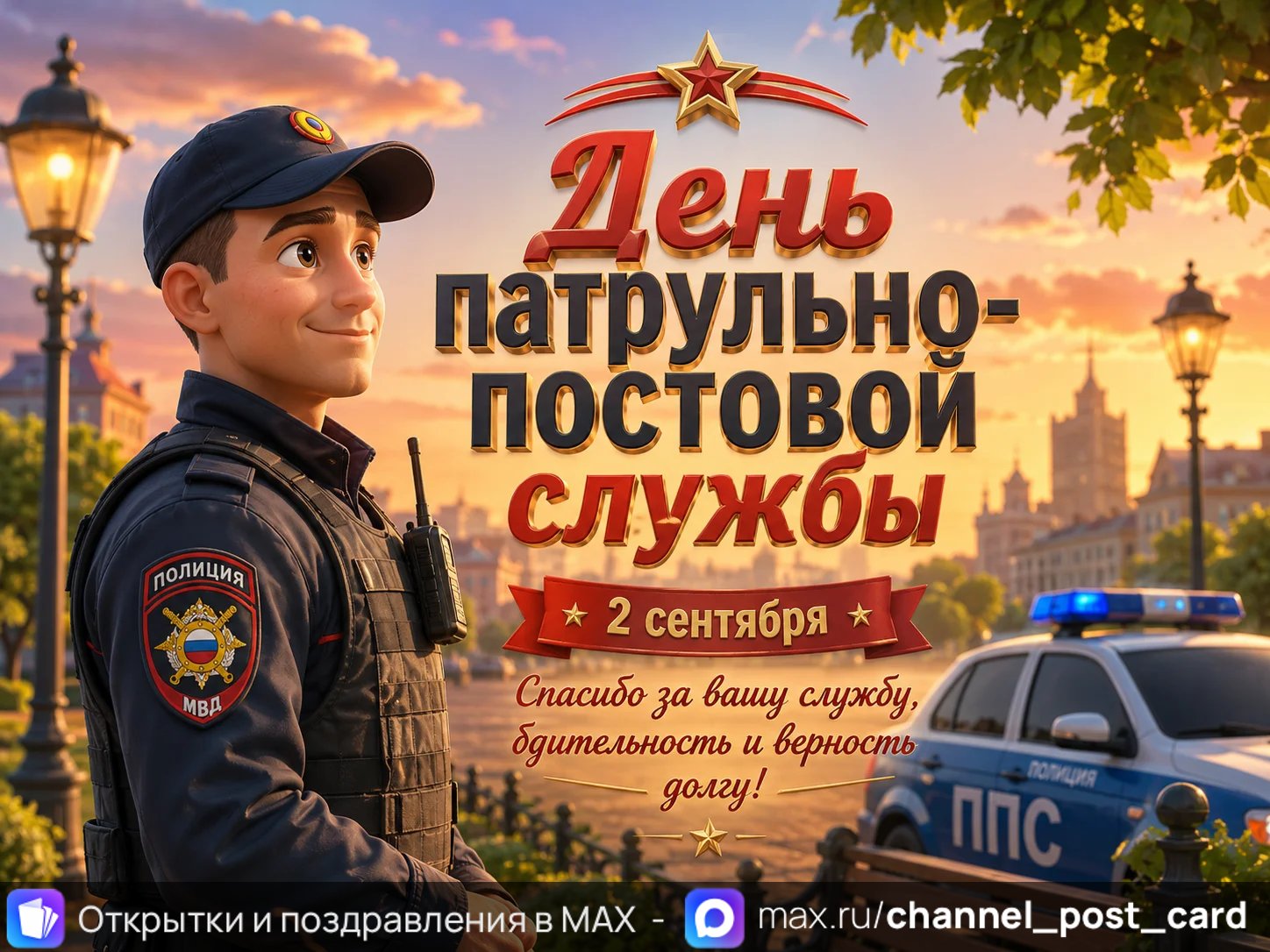 День ППС — открытка «День патрульно-постовой службы»