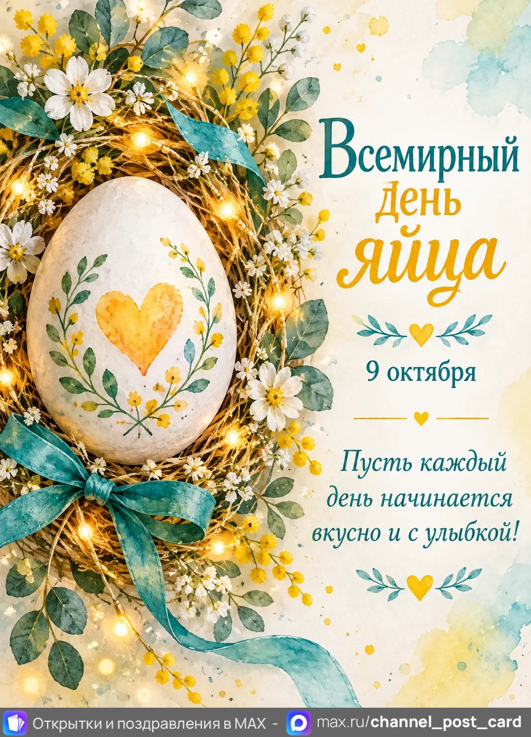 С Днём Яйца — открытка «Всемирный день яйца»