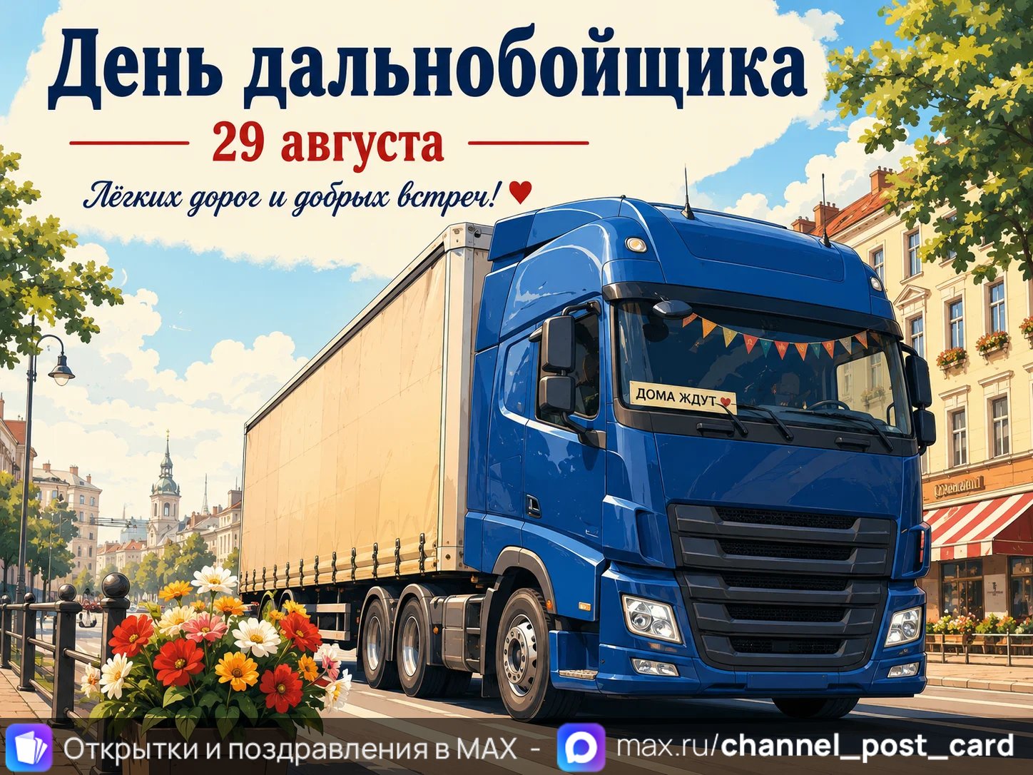 Открытка «День дальнобойщика»