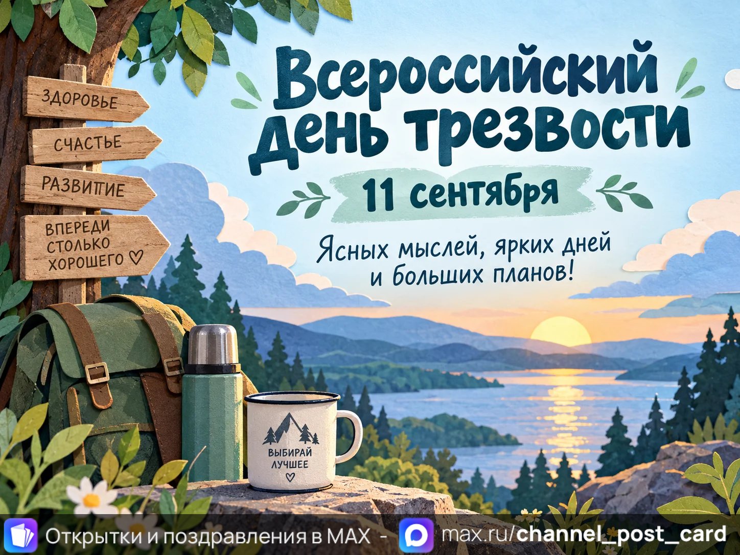 Открытка «День трезвости»