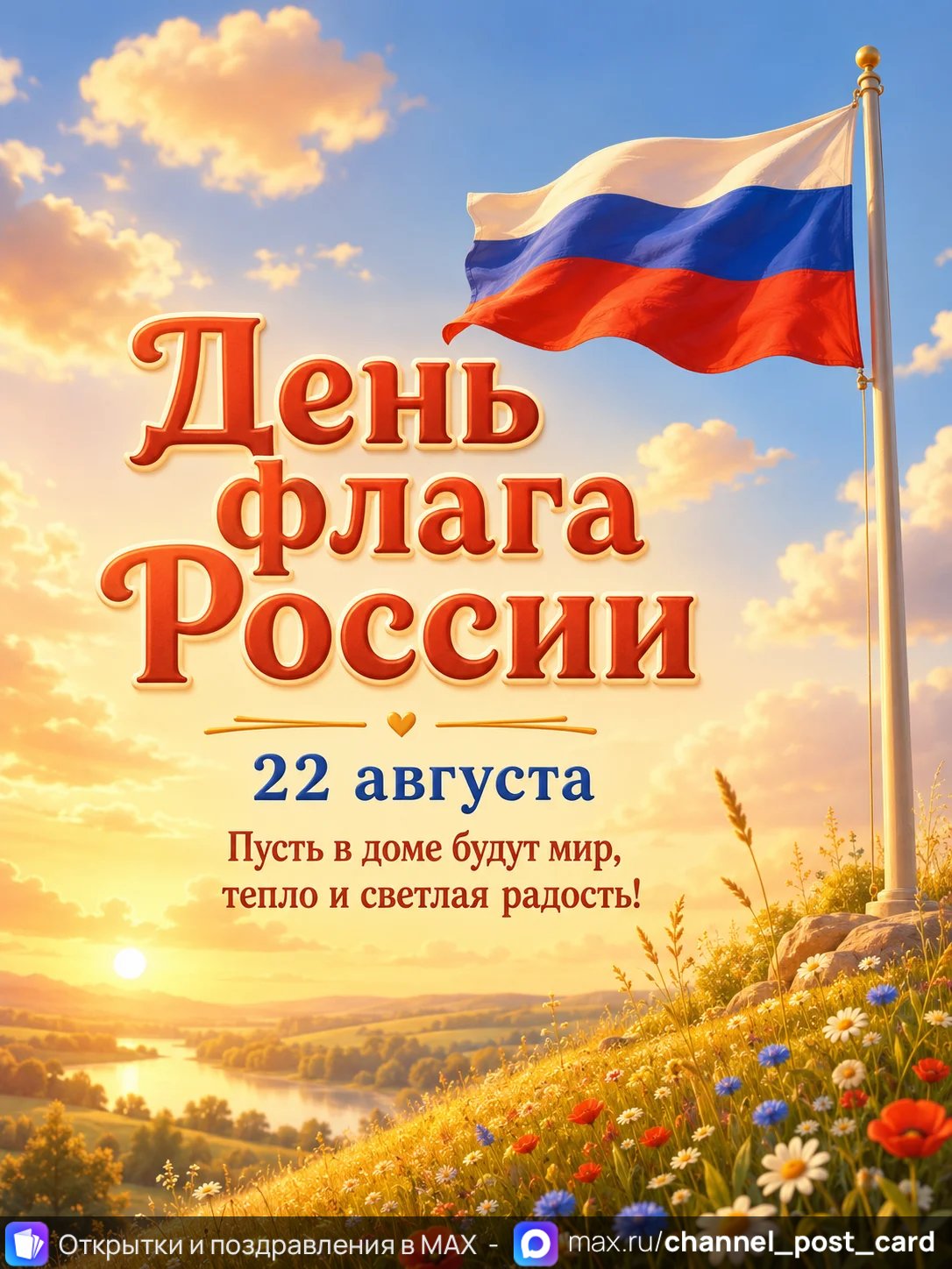 Открытка «День флага России»