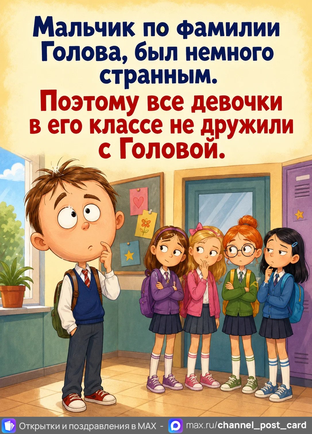 Открытка «Не дружили с головой» — Юмор и приколы