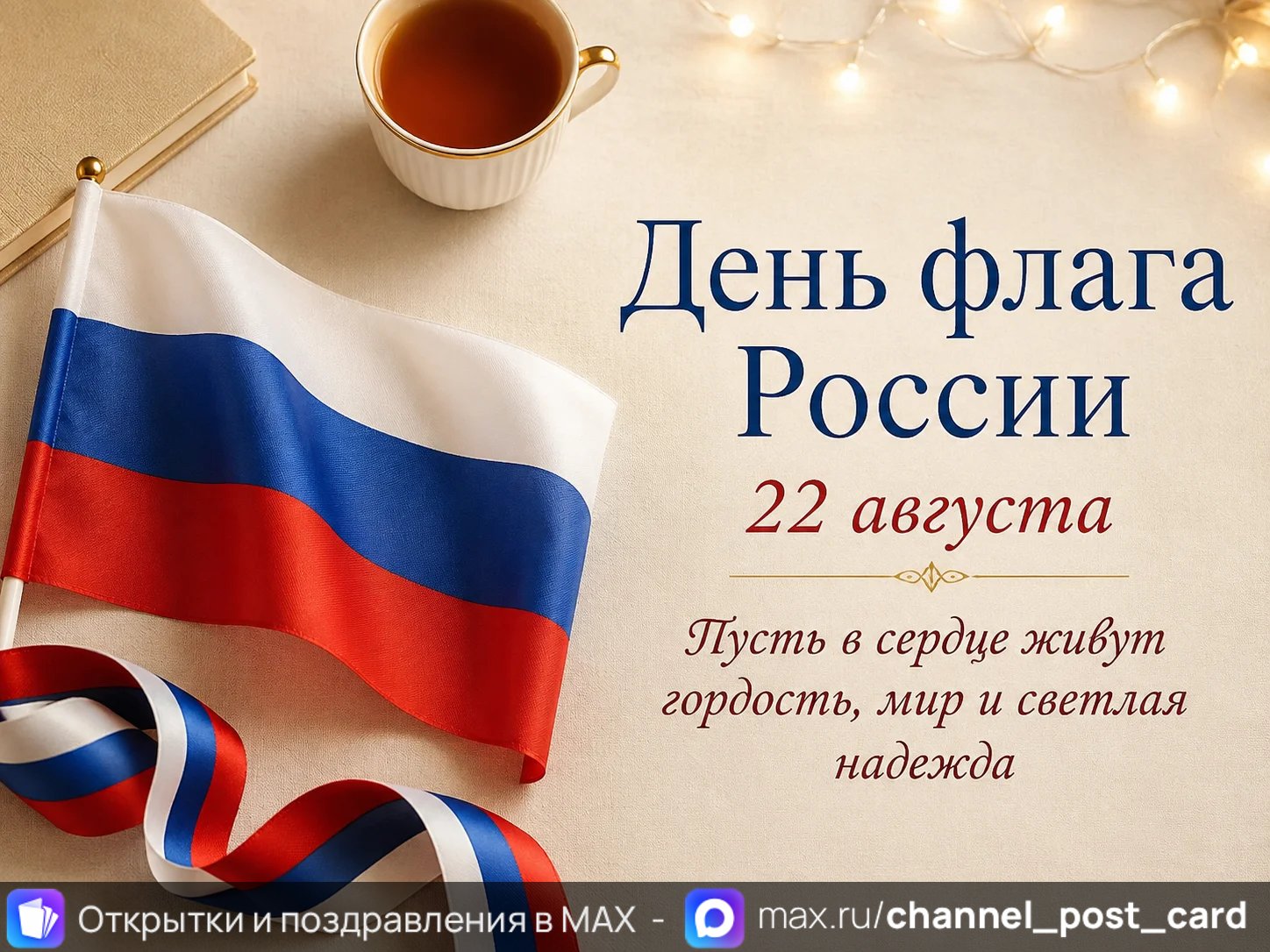 Открытка «День флага России»