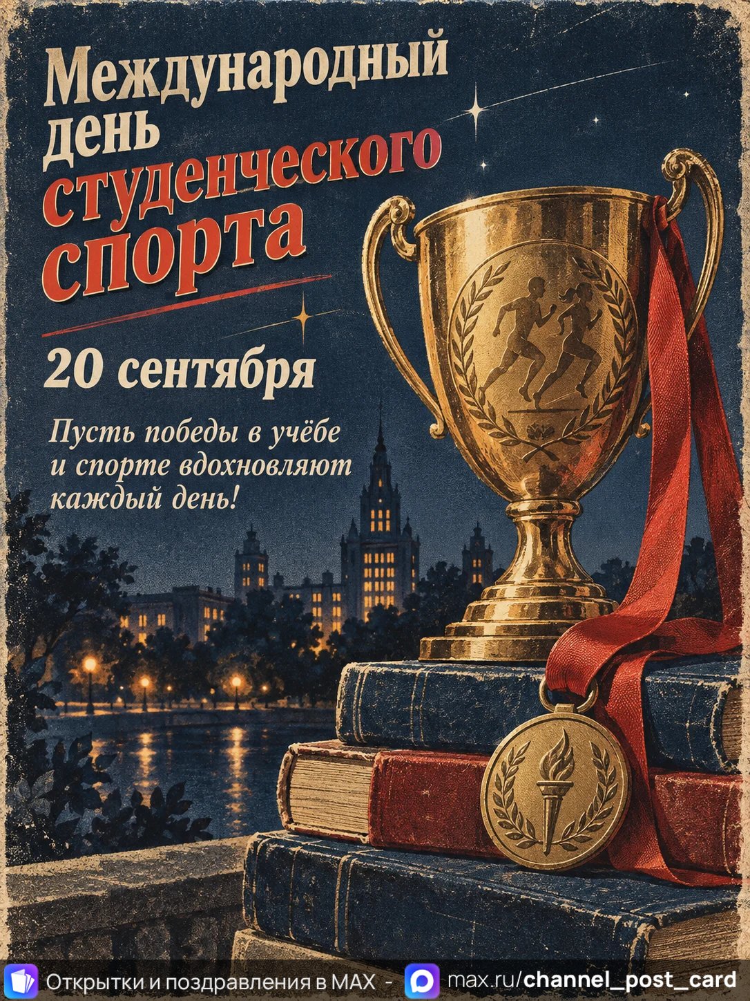 Открытка «Международный день студенческого спорта»