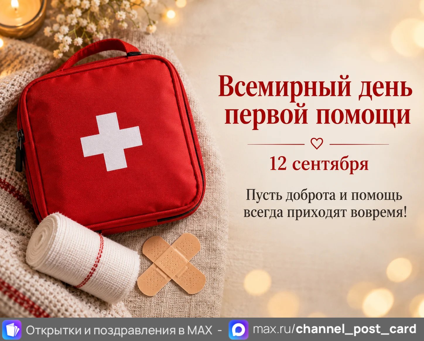 Открытка «День первой помощи»