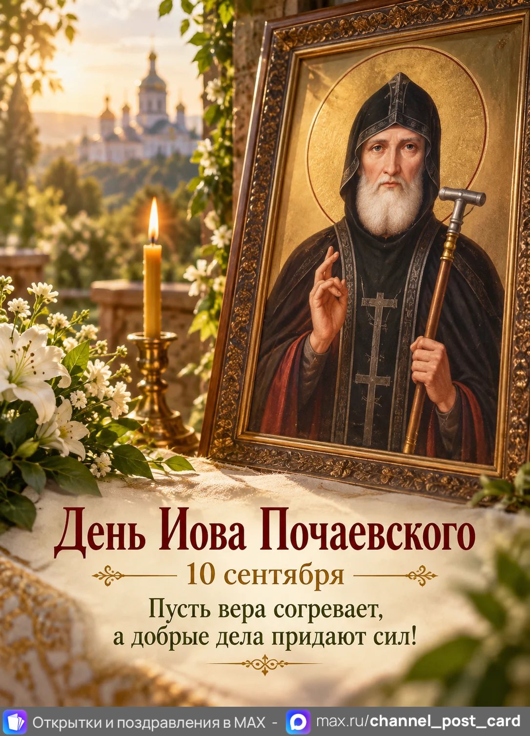 Открытка «День Иова Почаевского»