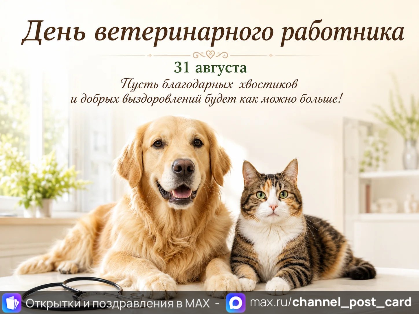 День ветеринарного работника — открытка «День ветеринарного работника»